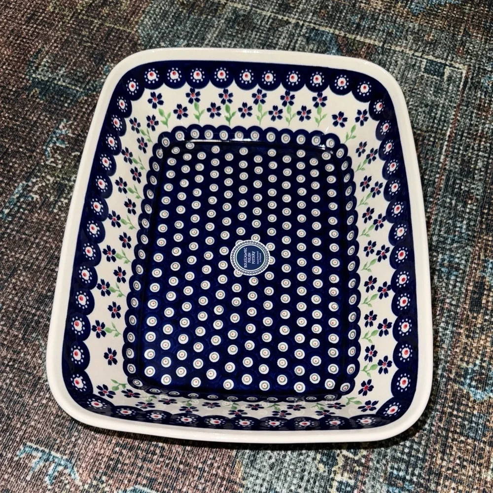 Polish Pottery A large deep baker - great for lasagna - 12